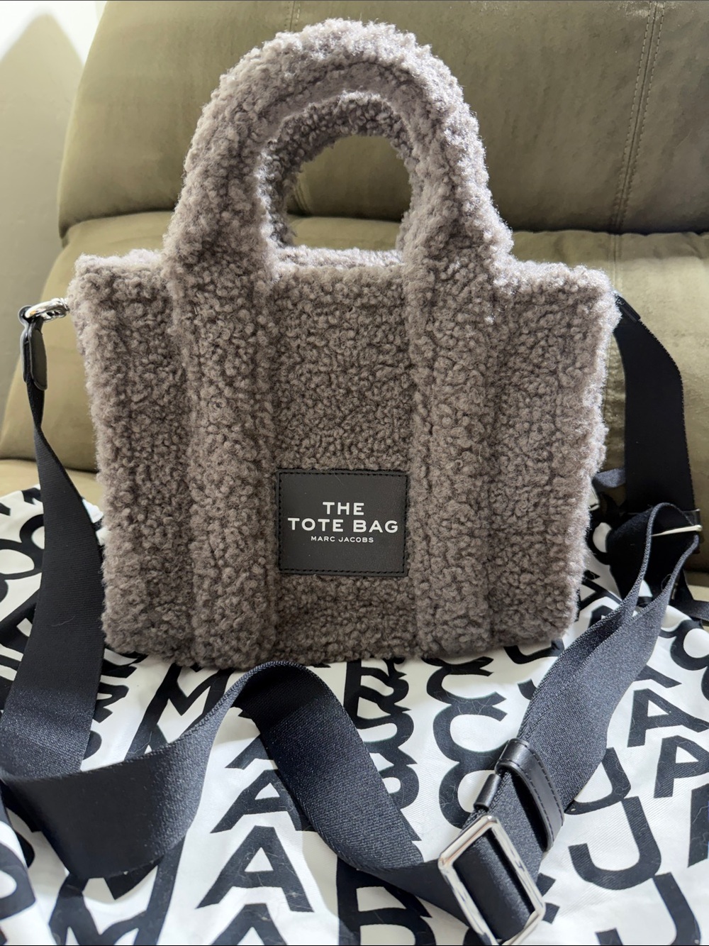 Marc Jacobs The Teddy Mini Tote Bag - Gray Like New